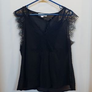 Black sheer tank top